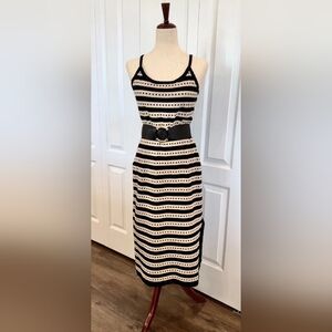 Black and White Striped Dress